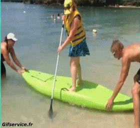 GIF Stürze - Fail Paddle Sport Humor - Fun