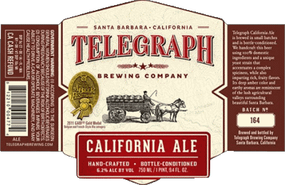 California ale-California ale Telegraph Brewing USA Cervezas Bebidas 
