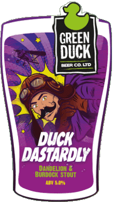 Duck Dastardly-Duck Dastardly Green Duck Royaume Uni Bières Boissons 