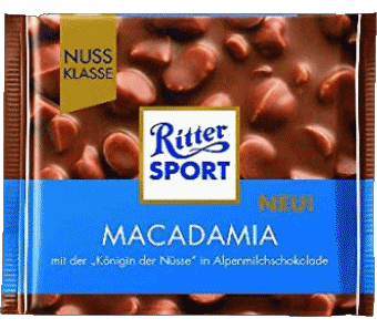 Macadamia-Macadamia Ritter Sport Cioccolatini Cibo 