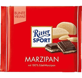 Marzipan-Marzipan Ritter Sport Pralinen Essen 