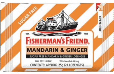 Mandarin & Ginger-Mandarin & Ginger Fisherman's Friend Caramelle Cibo 