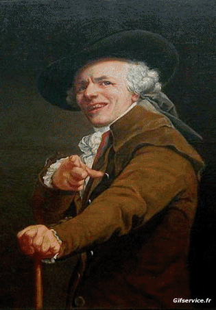 Joseph Ducreux-Joseph Ducreux confinement covid  art recréations Getty challenge 1 Peintures divers Morphing - Ressemblance Humour - Fun 