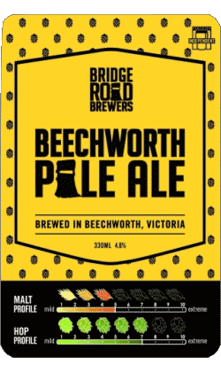 Beechworth Pale ale-Beechworth Pale ale BRB - Bridge Road Brewers Australia Beers Drinks 