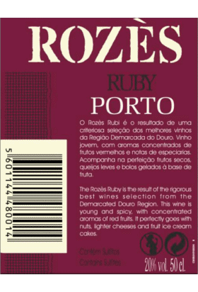 Ruby-Ruby Rozès Porto Bebidas 