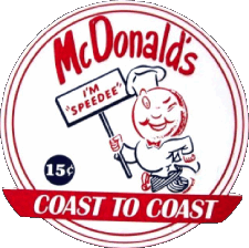 1953-1953 MC Donald's Comida Rápida - Restaurante - Pizza Comida 