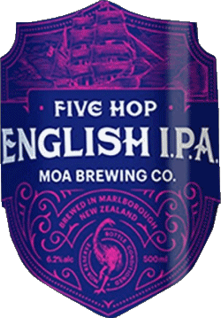 Five hop English IPA-Five hop English IPA Moa Nueva Zelanda Cervezas Bebidas 