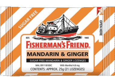 Mandarin & Ginger-Mandarin & Ginger Fisherman's Friend Caramelle Cibo 