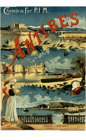 Antibes-Antibes France Cote d Azur Poster retrò - Luoghi ARTE Umorismo -  Fun 