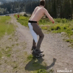 Humor -  Fun Sport Skateboard Road Down Hill Gamelle Fail 