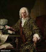 Jacques Aved   - Portrait of Marc de Villiers (1747)-Humor -  Fun Morphing - Sehen Sie aus wie Verschiedene Gemälde Eindämmung Covid Kunst Nachbildungen Herausforderung 1 