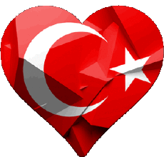 Flags Asia Turkey Heart 