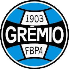 1983-1987-Sports Soccer Club America Logo Brazil Grêmio  Porto Alegrense 