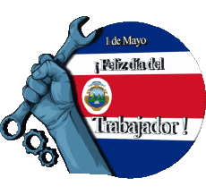 Messages Spanish 1 de Mayo Feliz día del Trabajador - Costa Rica 