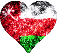 Fahnen Asien Oman Herz 