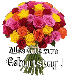 Messages German Alles Gute zum Geburtstag Blumen 016 