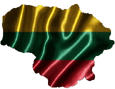 Drapeaux Europe Lituanie Carte 