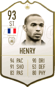Multimedia Vídeo Juegos F I F A - Jugadores  cartas Francia Thierry Henry 