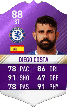 Multimedia Videospiele F I F A - Karten Spieler Spanien Diego Costa 