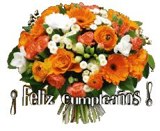 Messages Espagnol Feliz Cumpleaños Floral 006 