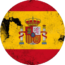 Fahnen Europa Spanien Runde 