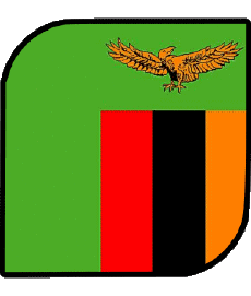 Drapeaux Afrique Zambie Carré 