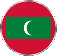Bandiere Asia Maldive Tondo 