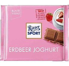 Erdbeer Joghurt-Nourriture Chocolats Ritter Sport 