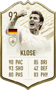 Multimedia Videospiele F I F A - Karten Spieler Deutschland Miroslav Klose 