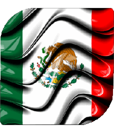Flags America Mexico Square 