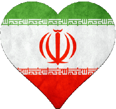 Banderas Asia Irán Corazón 