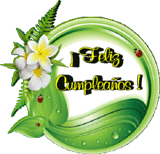 Nachrichten Spanisch Feliz Cumpleaños Floral 011 