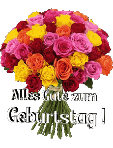 Messages German Alles Gute zum Geburtstag Blumen 016 