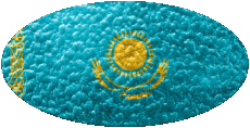 Banderas Asia Kazajstán Oval 