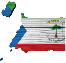 Banderas África Guinea Ecuatorial Mapa 