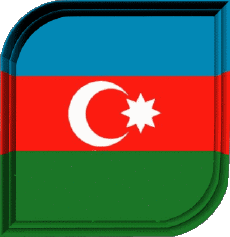 Drapeaux Asie Azerbaïdjan Carré 