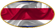 Bandiere America Costa Rica Ovale 01 