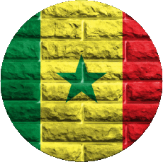 Flags Africa Senegal Round 