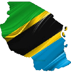 Drapeaux Afrique Tanzanie Carte 
