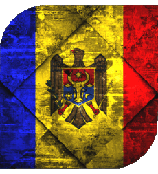 Drapeaux Europe Moldavie Carré 