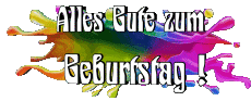 Messages German Alles Gute zum Geburtstag Zusammenfassung - geometrisch 012 