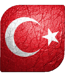 Bandiere Asia Turchia Quadrato 