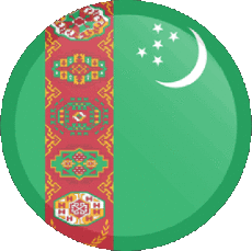 Fahnen Asien Turkmenistan Runde 