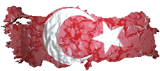 Flags Asia Turkey Map 