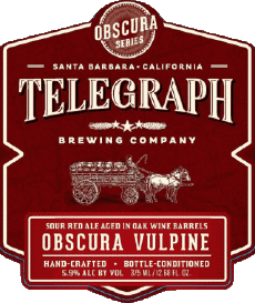 Obscura Vulpine-Bebidas Cervezas USA Telegraph Brewing 