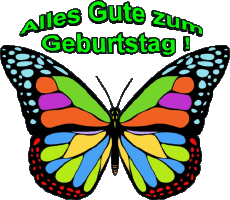 Nachrichten Deutsche Alles Gute zum Geburtstag Schmetterlinge 002 
