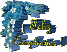 Messages Espagnol Feliz Cumpleaños Floral 002 
