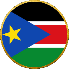 Banderas África Sudán del Sur Rond 