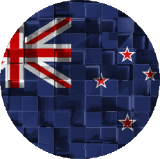 Banderas Oceanía Nueva Zelanda Ronda 
