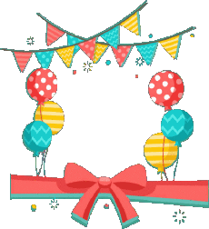 Messages Allemand Alles Gute zum Geburtstag Luftballons - Konfetti 006 